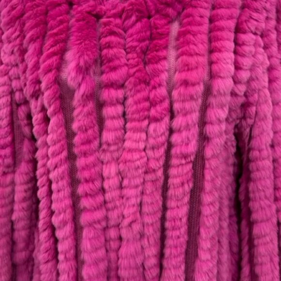 NEW Heartloom Rosa Jacket XS Magenta Pink Rex Rabbit Fur - Picture 10 of 10